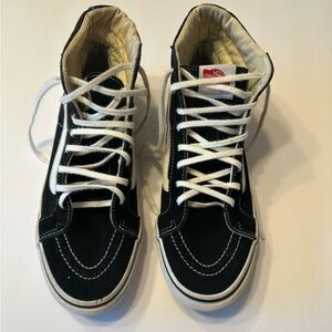 Vans Kids Black and White High-Top Sneakers